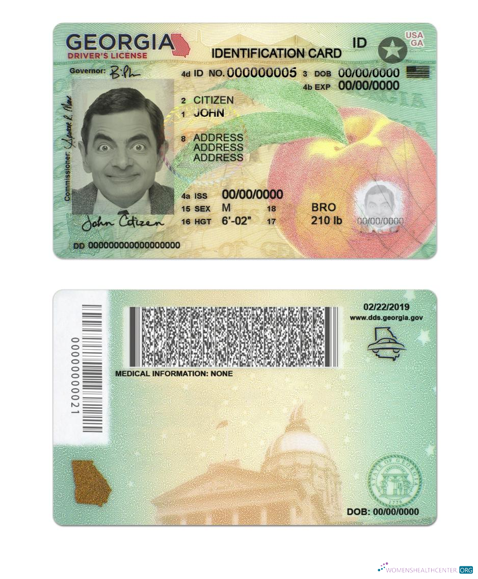 Download USA Georgia ID card version 2 Photoshop template